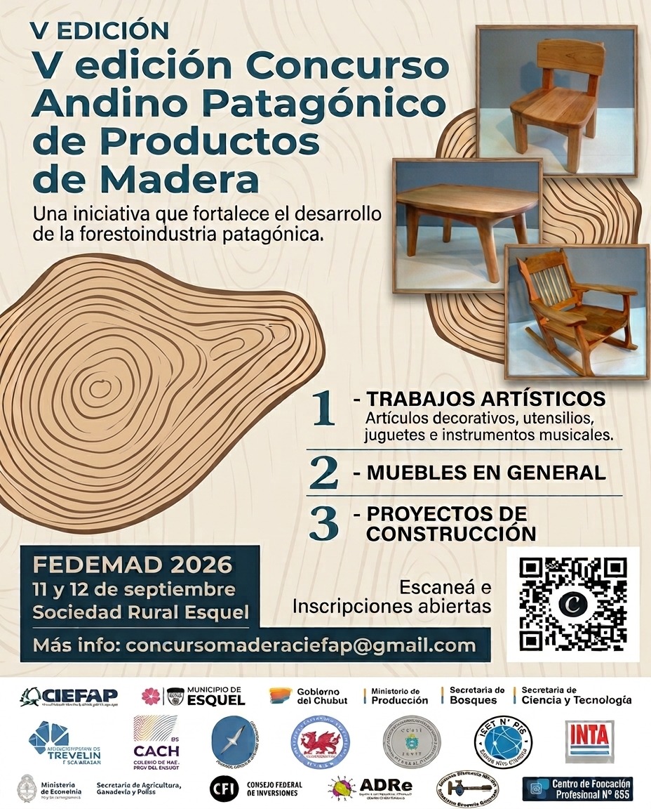 Esquel será sede de una nueva edición de la Feria de la Madera de la Patagonia