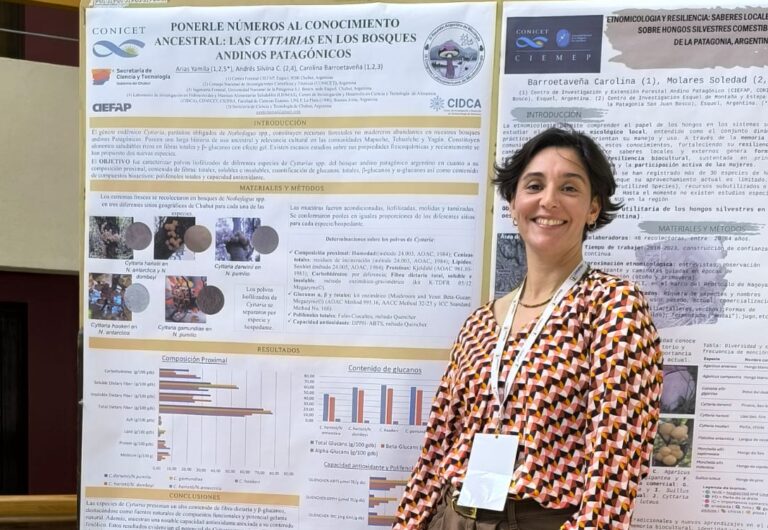 Becaria cofinanciada entre el Gobierno del Chubut y el CONICET participó del Congreso Latinoamericano de Micología